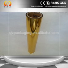 Gold Metalized PET Film for paperboard lamination and food packaging